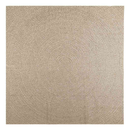 Vloerkleed ZIZUR beige binnen en buiten 240x240 cm jute look