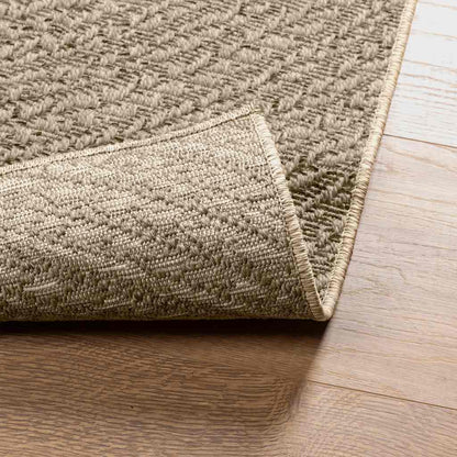 Vloerkleed ZIZUR beige binnen en buiten 240x240 cm jute look