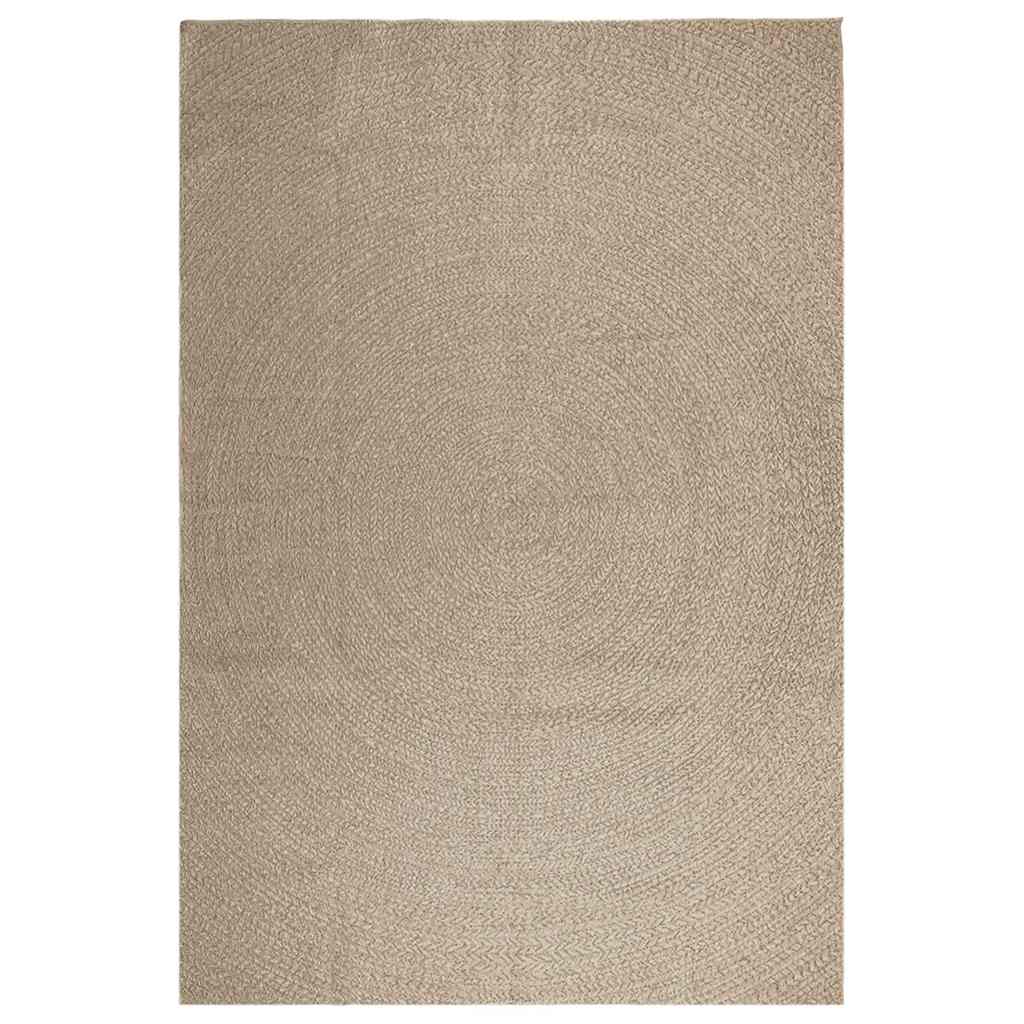 Vloerkleed ZIZUR beige binnen en buiten 240x340 cm jute look