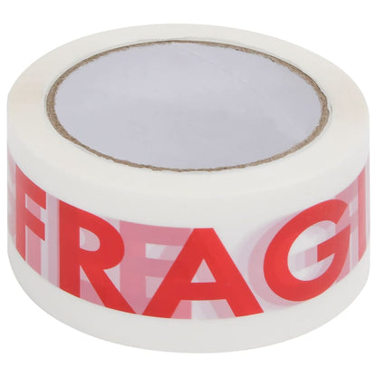 Verpakkingstapes 72 st met FRAGILE-print 48 mm x 66 m wit