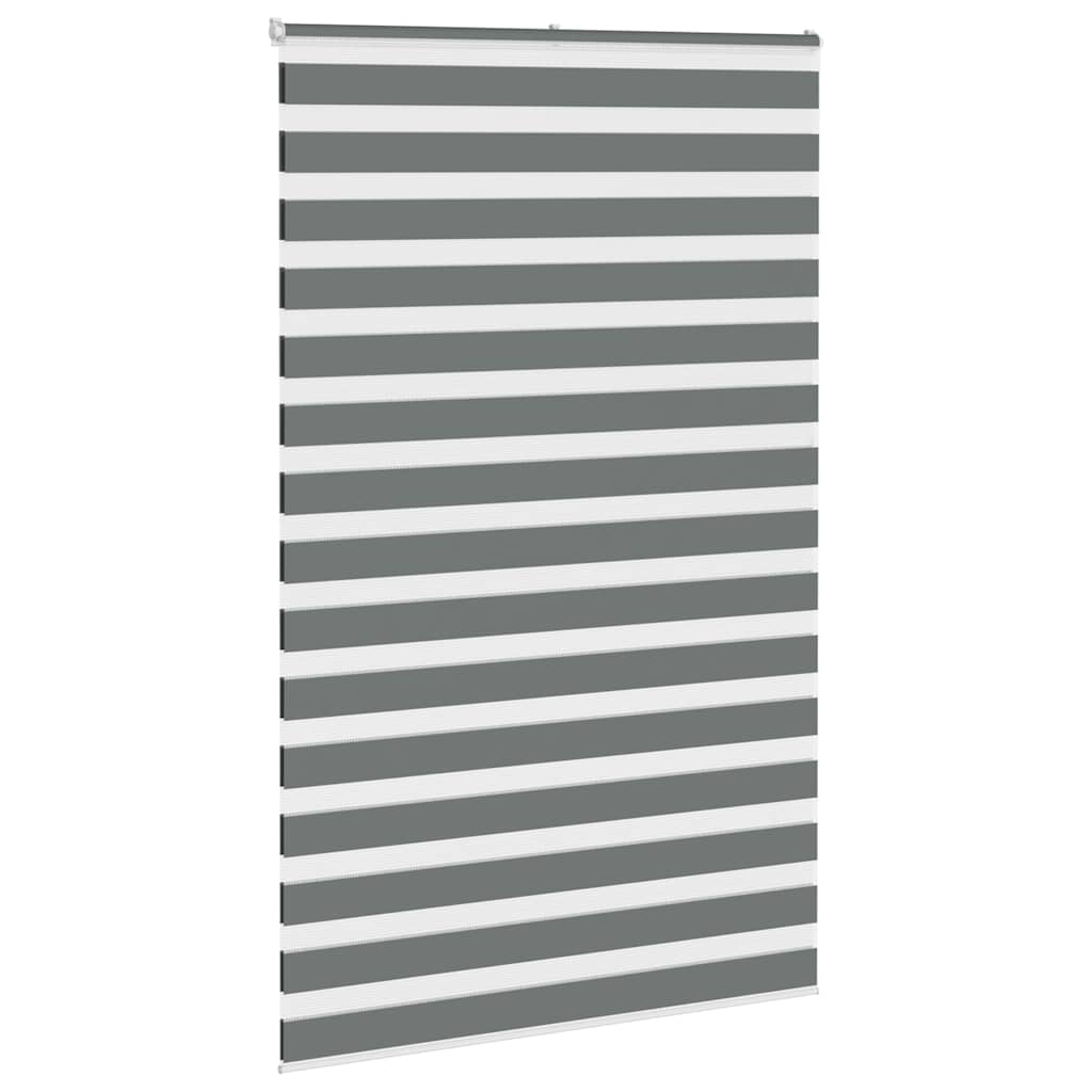 Zebra rolgordijn 140x200 cm stofbreedte 135,9 cm donkergrijs