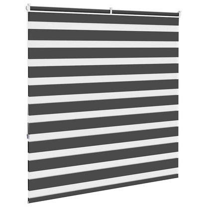 Zebra rolgordijn 145x150 cm stofbreedte 140,9 cm zwart