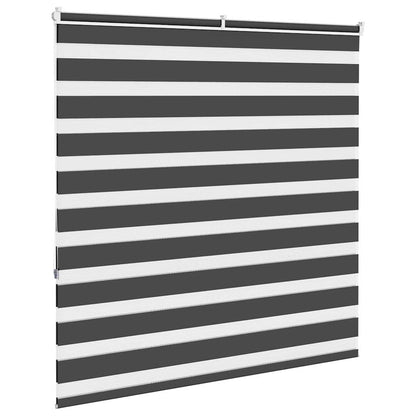 Zebra rolgordijn 150x150 cm stofbreedte 145,9 cm zwart