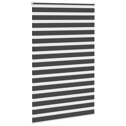 Zebra rolgordijn 140x200 cm stofbreedte 135,9 cm zwart