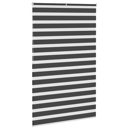 Zebra rolgordijn 140x200 cm stofbreedte 135,9 cm zwart