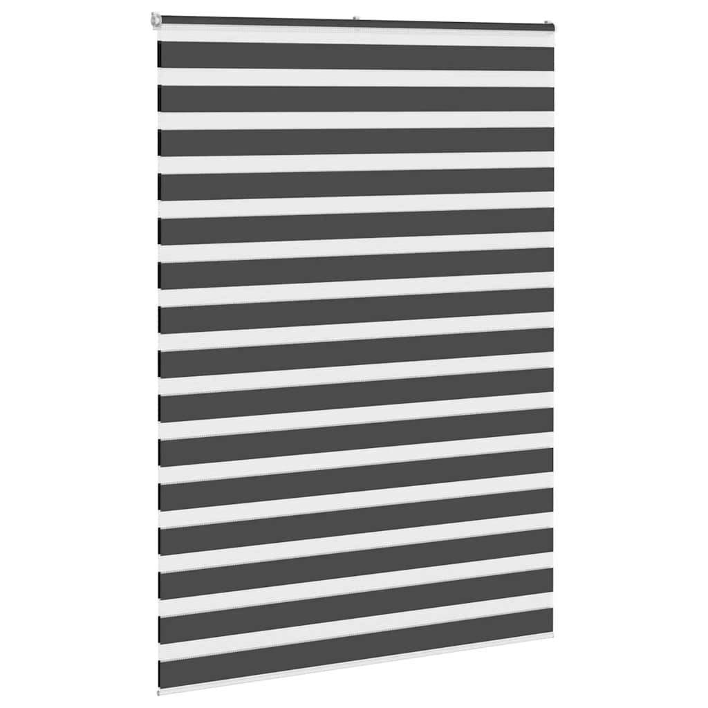 Zebra rolgordijn 155x230 cm stofbreedte 150,9 cm zwart