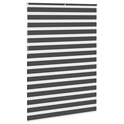 Zebra rolgordijn 155x230 cm stofbreedte 150,9 cm zwart