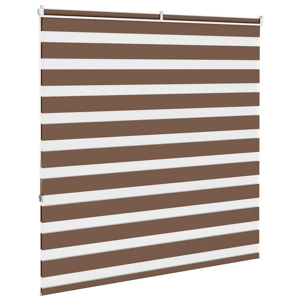 Zebra rolgordijn 145x150 cm stofbreedte 140,9cm polyester bruin