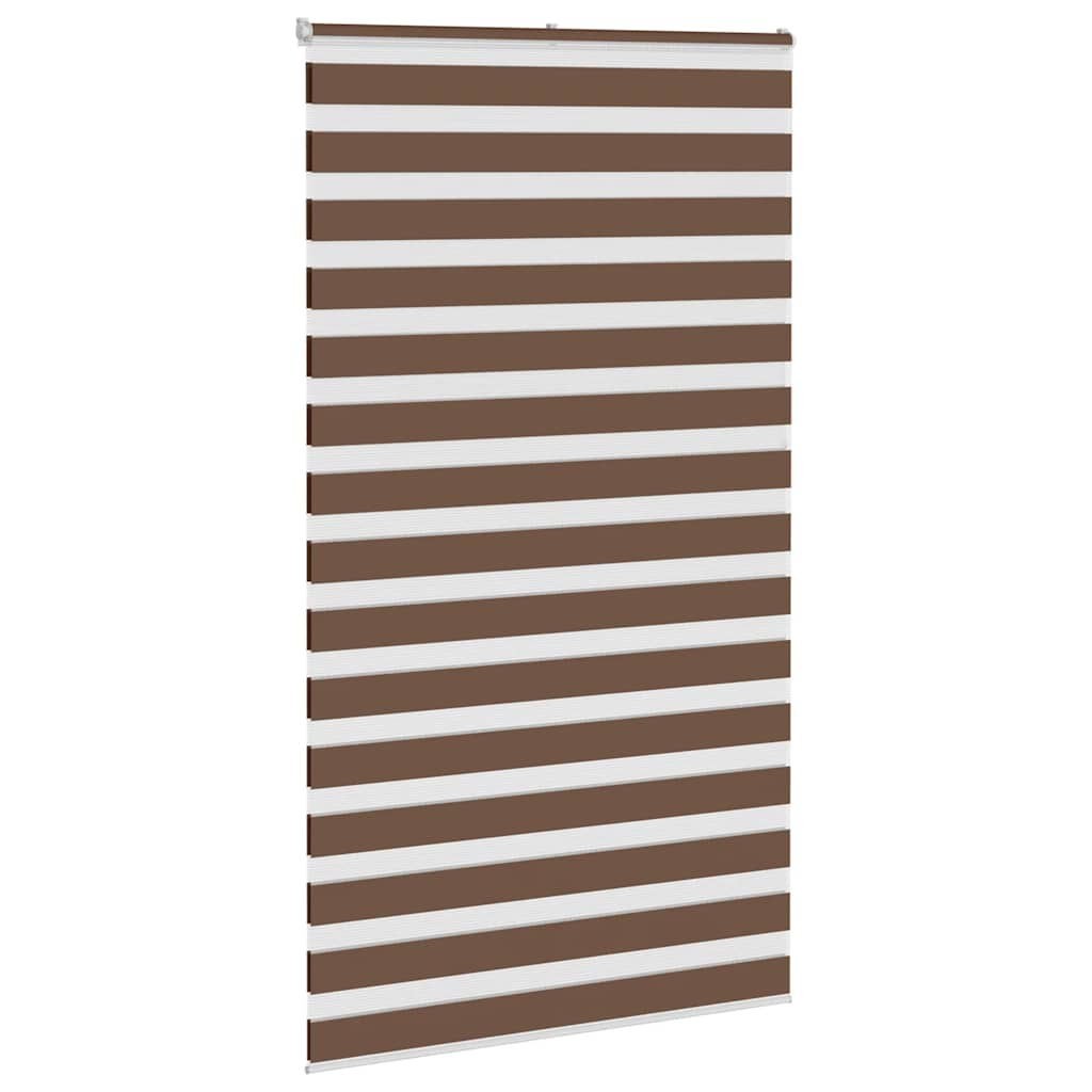 Zebra rolgordijn 130x200 cm stofbreedte 125,9cm polyester bruin