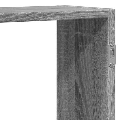 Wandschap 159x18x65 cm bewerkt hout grijs sonoma eikenkleurig