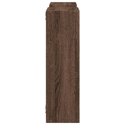 Wandschap 96x18x60 cm bewerkt hout bruin eikenkleurig