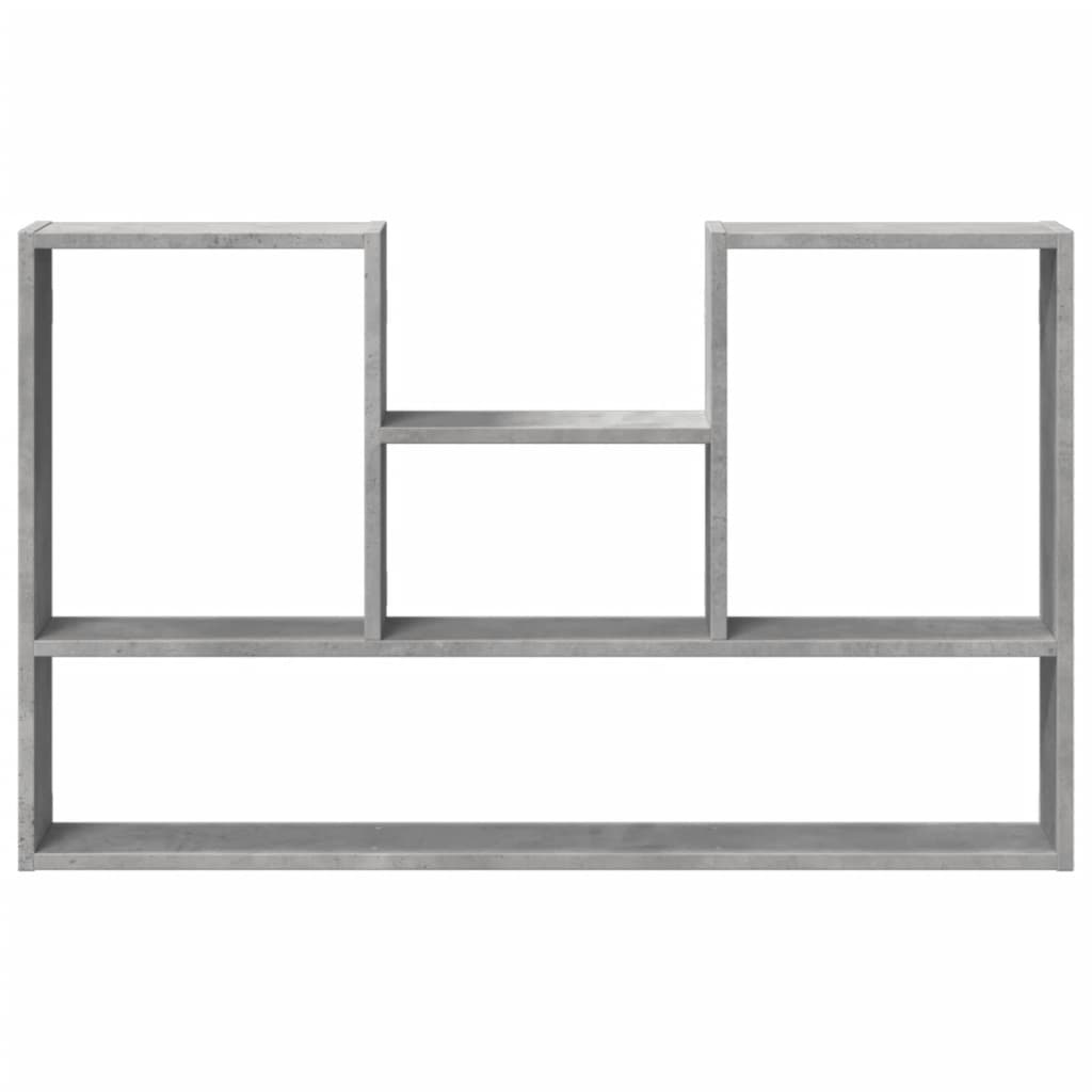 Wandschap 99x15x60 cm bewerkt hout betongrijs