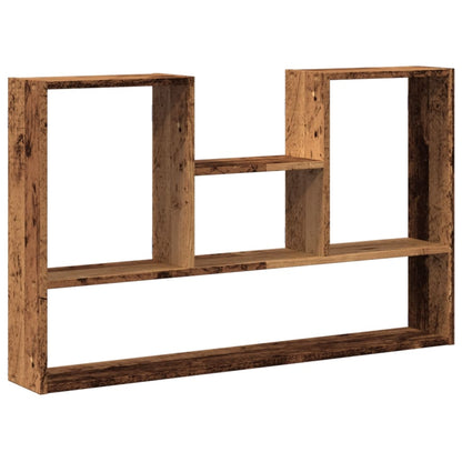 Wandschap 99x15x60 cm bewerkt hout oud houtkleurig