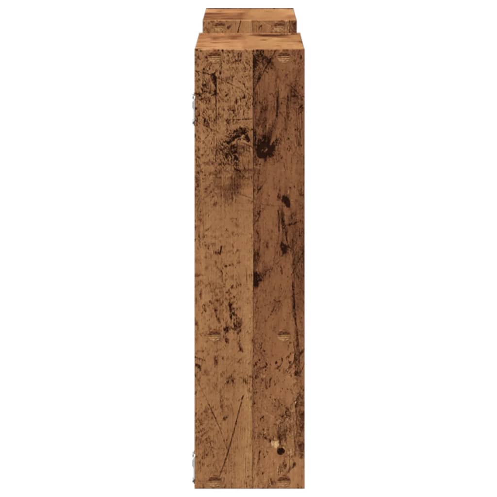 Wandschap 99x15x60 cm bewerkt hout oud houtkleurig