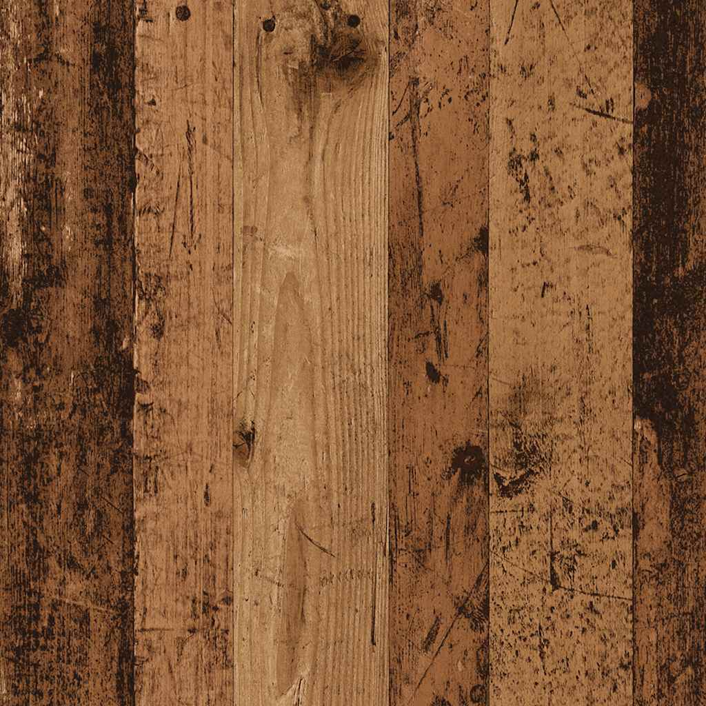 Wandschap 159x18x66 cm bewerkt hout oud houtkleurig