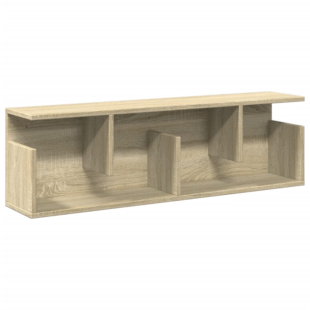 Wandkast 100x20x30 cm bewerkt hout sonoma eikenkleurig