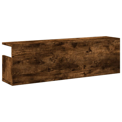 Wandkast 100x20x30 cm bewerkt hout gerookt eikenkleurig