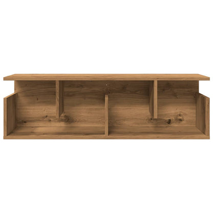 Wandkast 100x20x30 cm bewerkt hout artinsanaal eikenkleurig