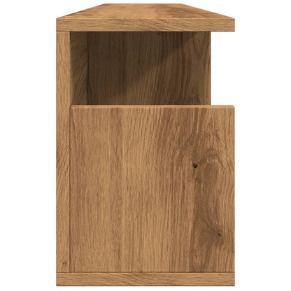 Wandkast 100x20x30 cm bewerkt hout artinsanaal eikenkleurig