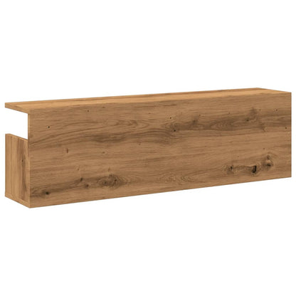 Wandkast 100x20x30 cm bewerkt hout artinsanaal eikenkleurig