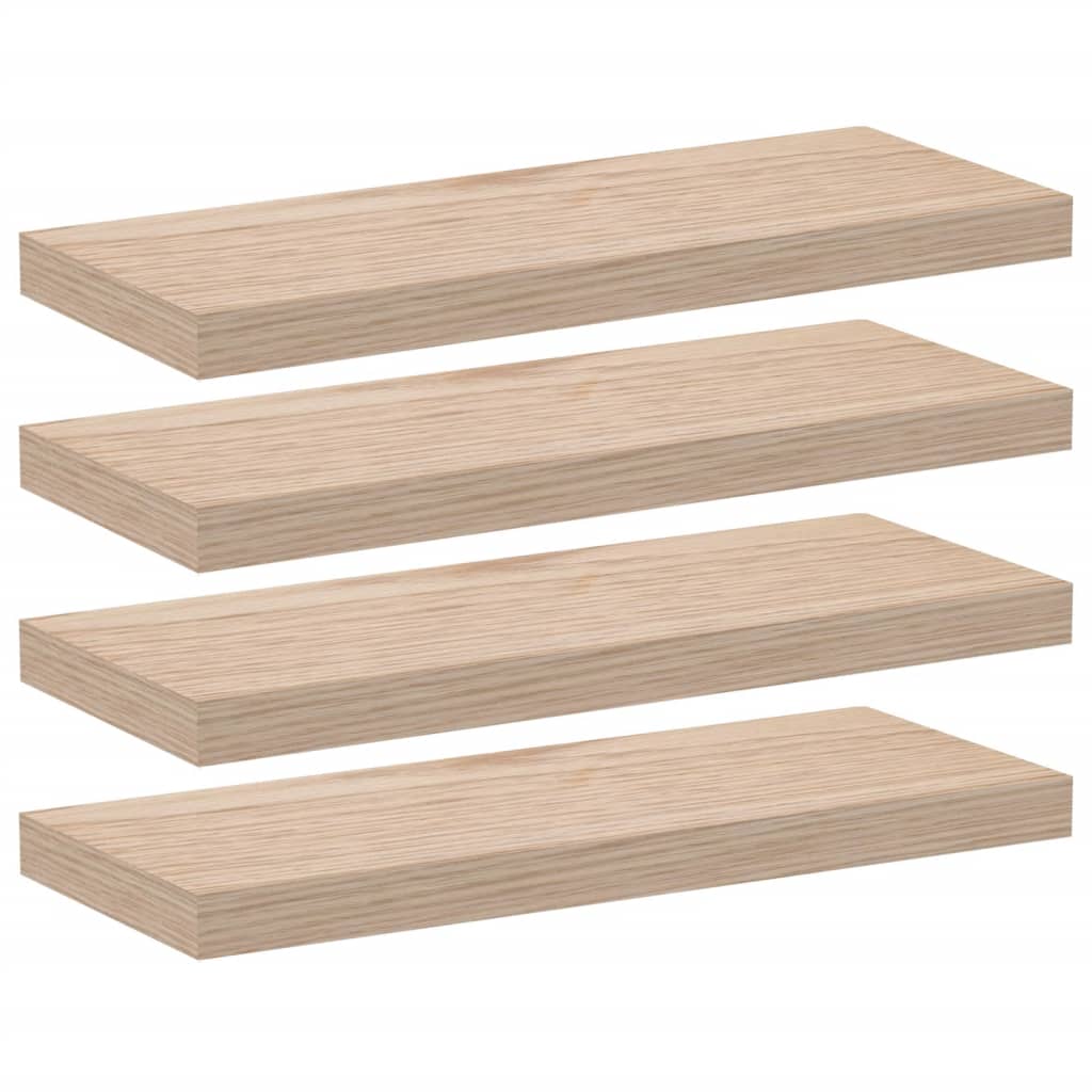 Wandschapppen 4 st 60x23,5x4 cm bewerkt hout