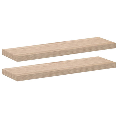 Wandschapppen 2 st 80x23,5x4 cm bewerkt hout