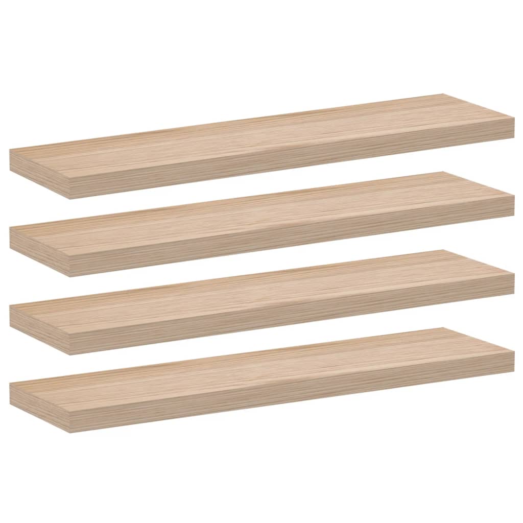 Wandschapppen 4 st 90x23,5x4 cm bewerkt hout