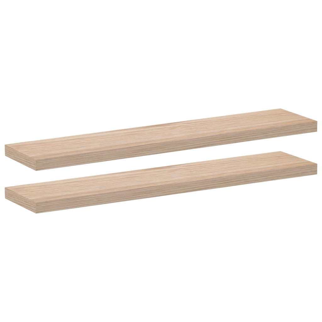 Wandschapppen 2 st 110x23,5x4 cm bewerkt hout