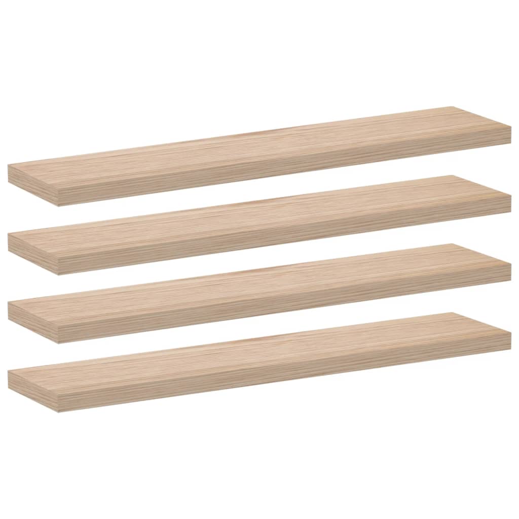 Wandschapppen 4 st 110x23,5x4 cm bewerkt hout