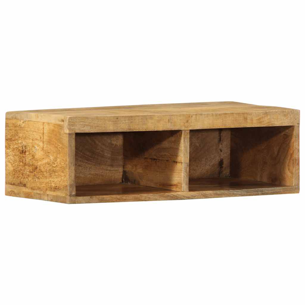 Tv-meubel wandmontage 60x30x19 cm massief ruw mangohout