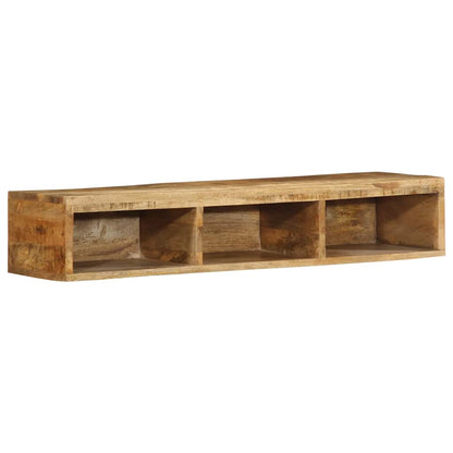 Tv-meubel wandmontage 100x30x19 cm massief ruw mangohout