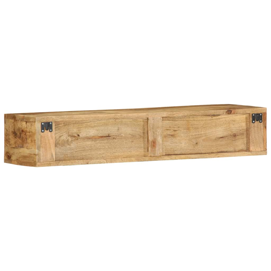 Tv-meubel wandmontage 100x30x19 cm massief ruw mangohout