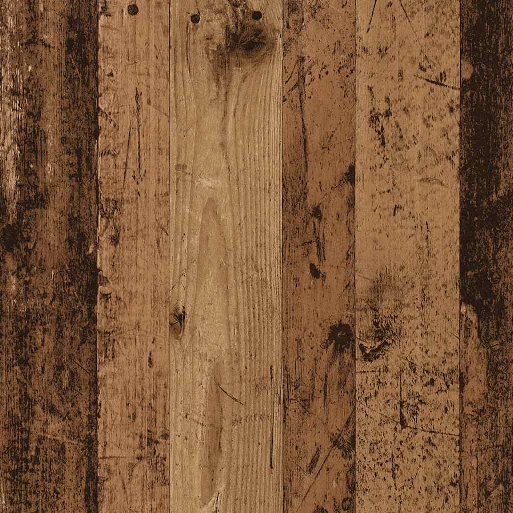 Wandkast 60x26x18,5 cm bewerkt hout oud houtkleurig