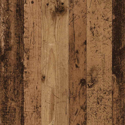 Wandkast 88x26x18,5 cm bewerkt hout oud houtkleurig