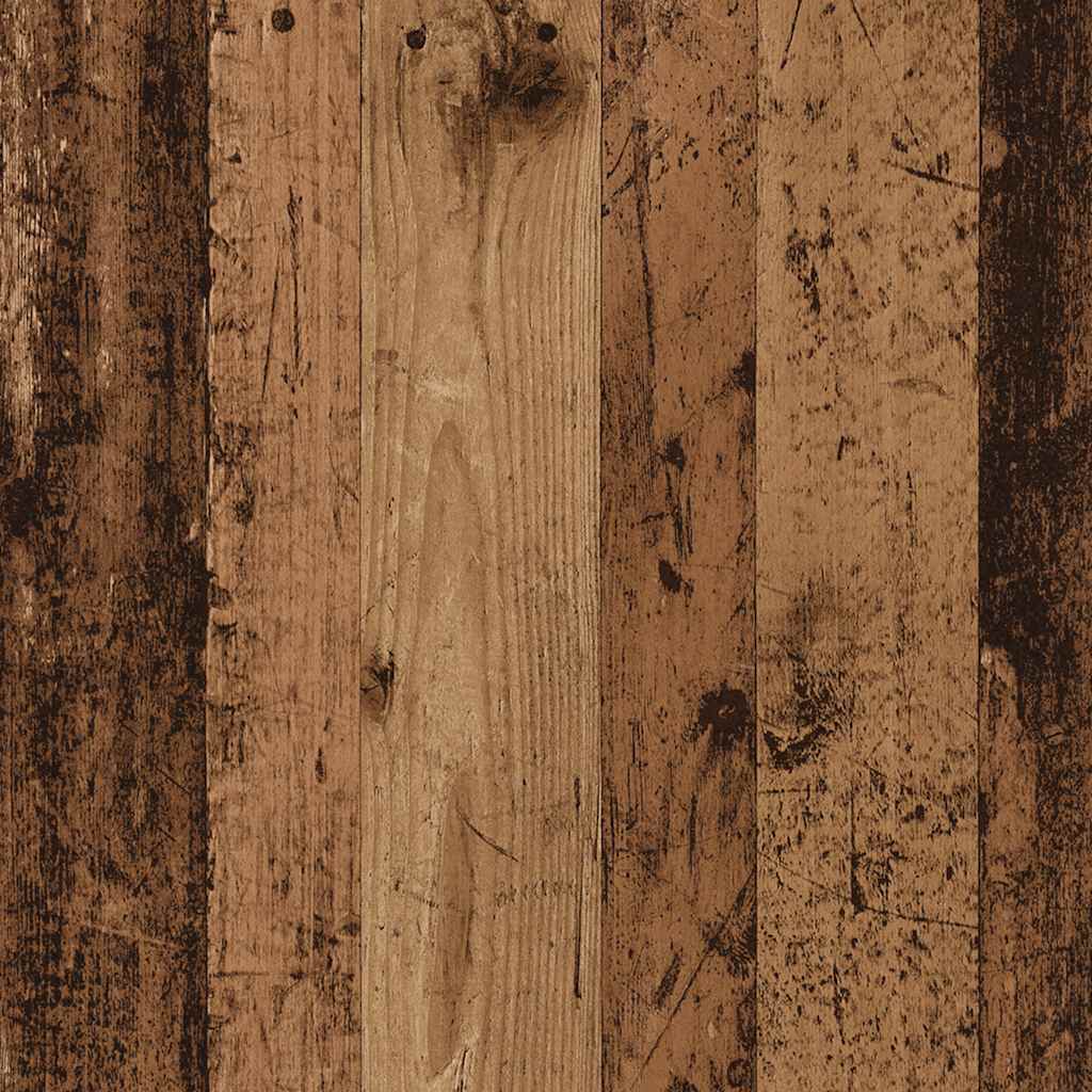 Wandkast 80x39x40 cm bewerkt hout oud houtkleurig