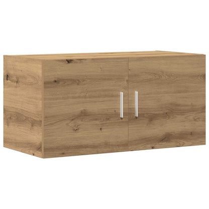 Wandkast 80x39x40 cm bewerkt hout artisanaal eikenkleurig