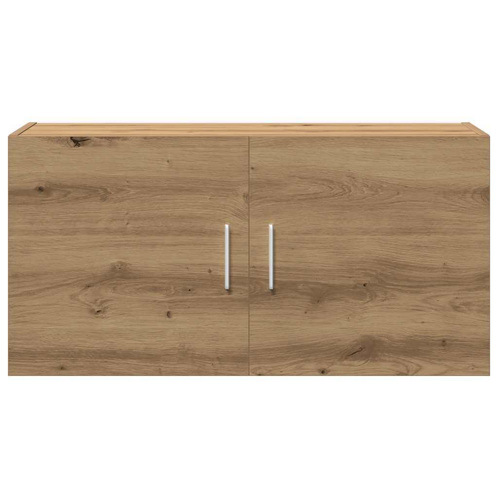 Wandkast 80x39x40 cm bewerkt hout artisanaal eikenkleurig