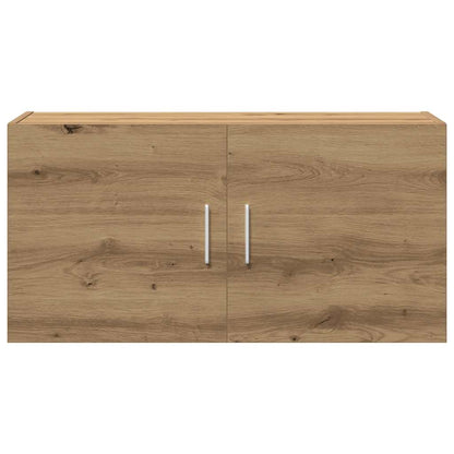 Wandkast 80x39x40 cm bewerkt hout artisanaal eikenkleurig