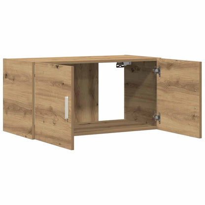 Wandkast 80x39x40 cm bewerkt hout artisanaal eikenkleurig