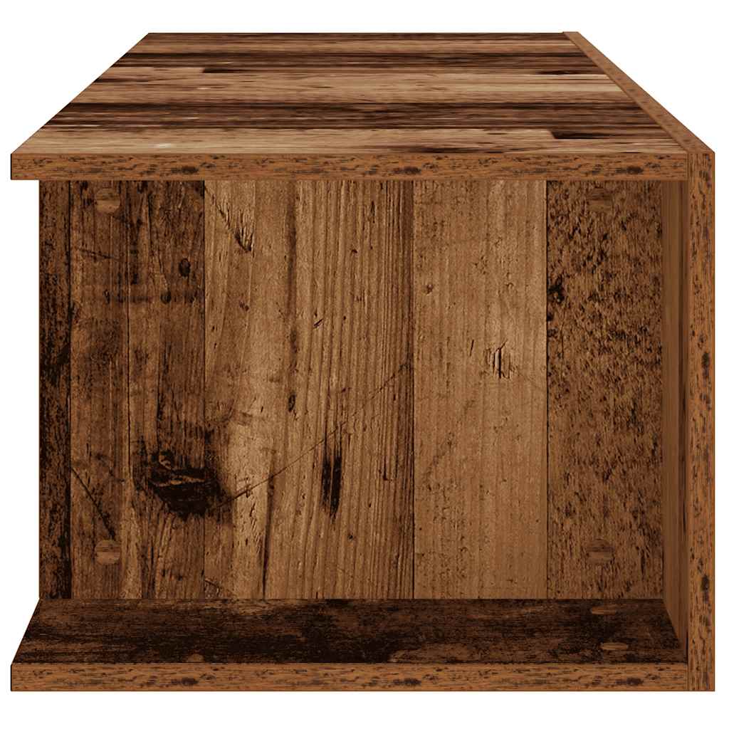 Tv-meubel met LED 135x39x30 cm bewerkt hout oud hout