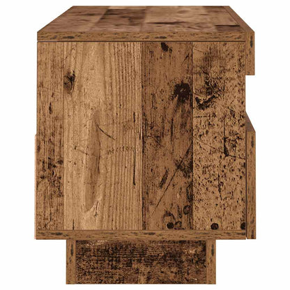 Tv-meubel met LED 100x35x40 cm bewerkt hout oud hout