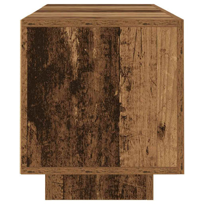 Tv-meubel met LED 160x35x40 cm bewerkt hout oud hout