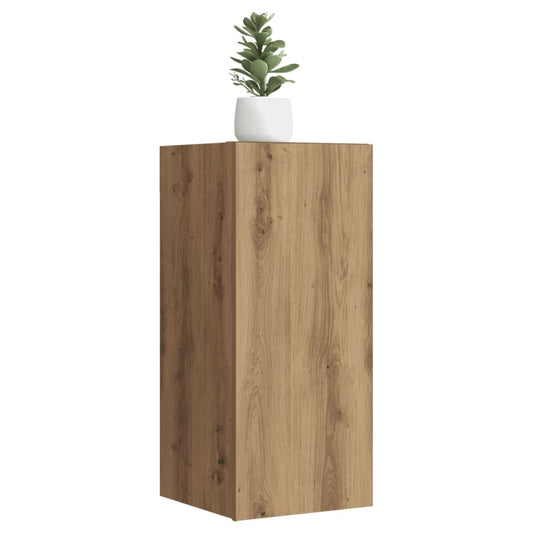 Tv-meubelen 2 st 30,5x30x60 cm bewerkt hout artisanaal eiken