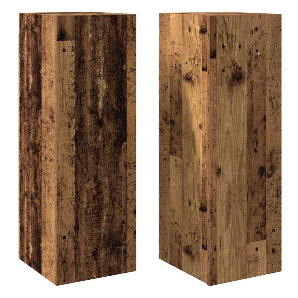 Tv-meubelen 2 st 30,5x30x90 cm bewerkt hout oud houtkleurig