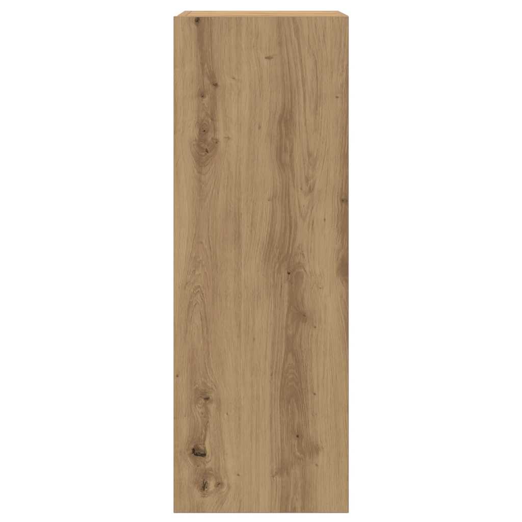 Tv-meubelen 2 st 30,5x30x90 cm bewerkt hout artisanaal eiken