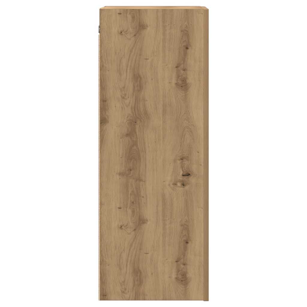 Tv-meubelen 2 st 30,5x30x90 cm bewerkt hout artisanaal eiken