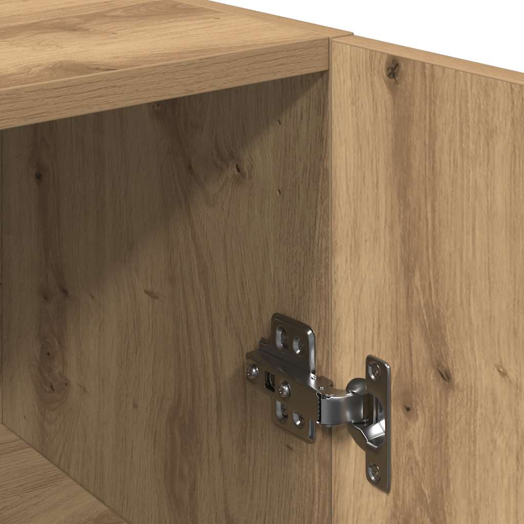 Tv-meubelen 2 st 30,5x30x90 cm bewerkt hout artisanaal eiken