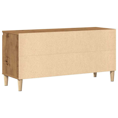 Tv-meubel 102x35x50 cm bewerkt hout artisanaal eikenkleur