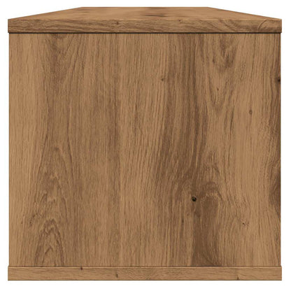 Wandkast 101x30x29 cm bewerkt hout artisanaal eikenkleurig