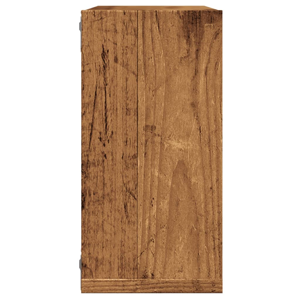 Wandschappen kubus 4 st 30x15x30cm bewerkt hout oud houtkleurig